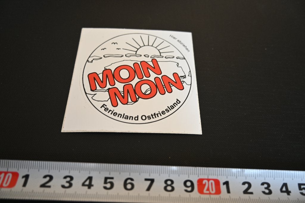 sticker moin moin ferienland ostfriesland, Ophalen of Verzenden, Zo goed als nieuw