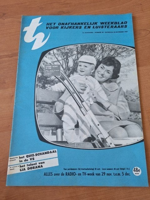TV magazine 1959 Caterina Valente Paul Vlaanderen Ko v Dijk, Verzenden, Gelezen, Muziek, Film of Tv