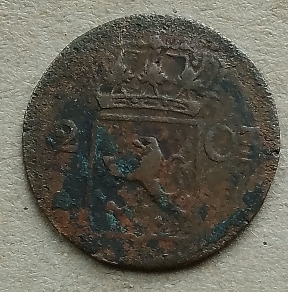 Nederlands Indië, 2 cent 183? J, Ophalen of Verzenden, Zuidoost-Azië, Losse munt