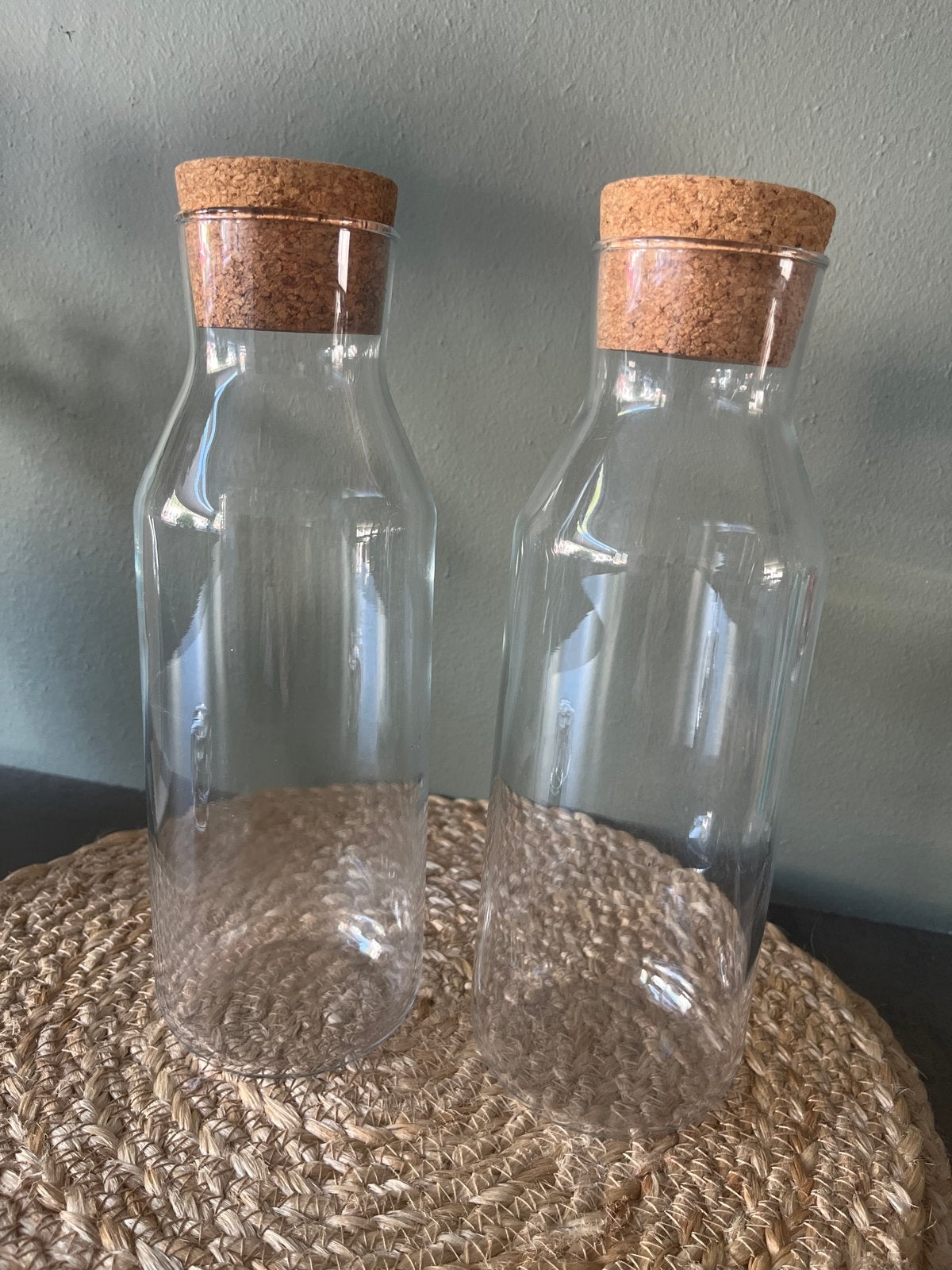 IKEA glazen kannen voor limonade, 26 cm hoog, Ophalen, IKEA, Zo goed als nieuw, Glas