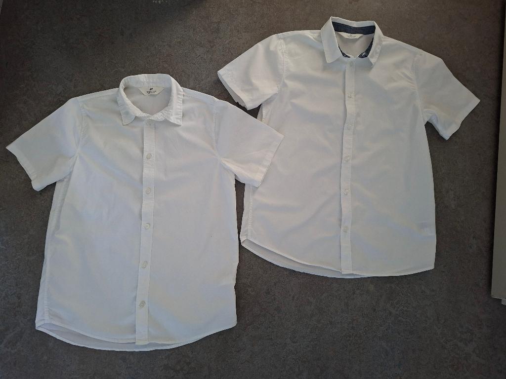 H&M 2 witte bloesjes 164 ZGAN, Kinderen en Baby's, Kinderkleding | Maat 164, H&M, Overhemd of Blouse, Ophalen of Verzenden, Zo goed als nieuw