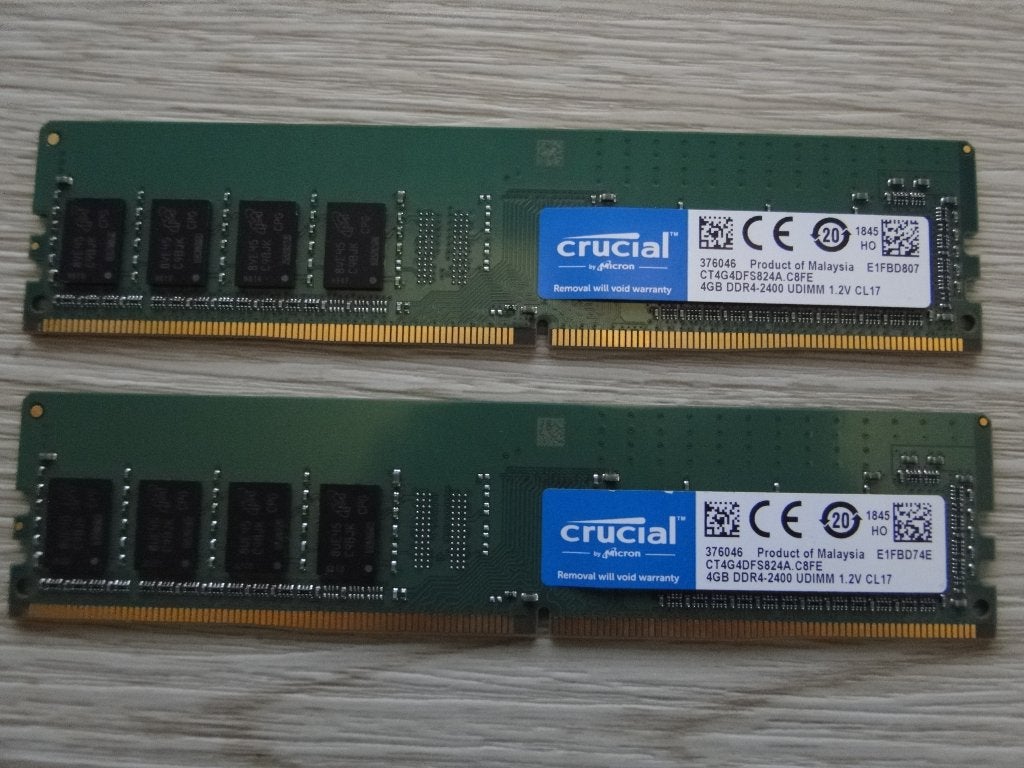 Te koop DDR4 crucial geheugen 2x 4 gig 8 gig totaal 2400 Mhz, DDR4, 8 GB, 2400 MHz, Ophalen of Verzenden