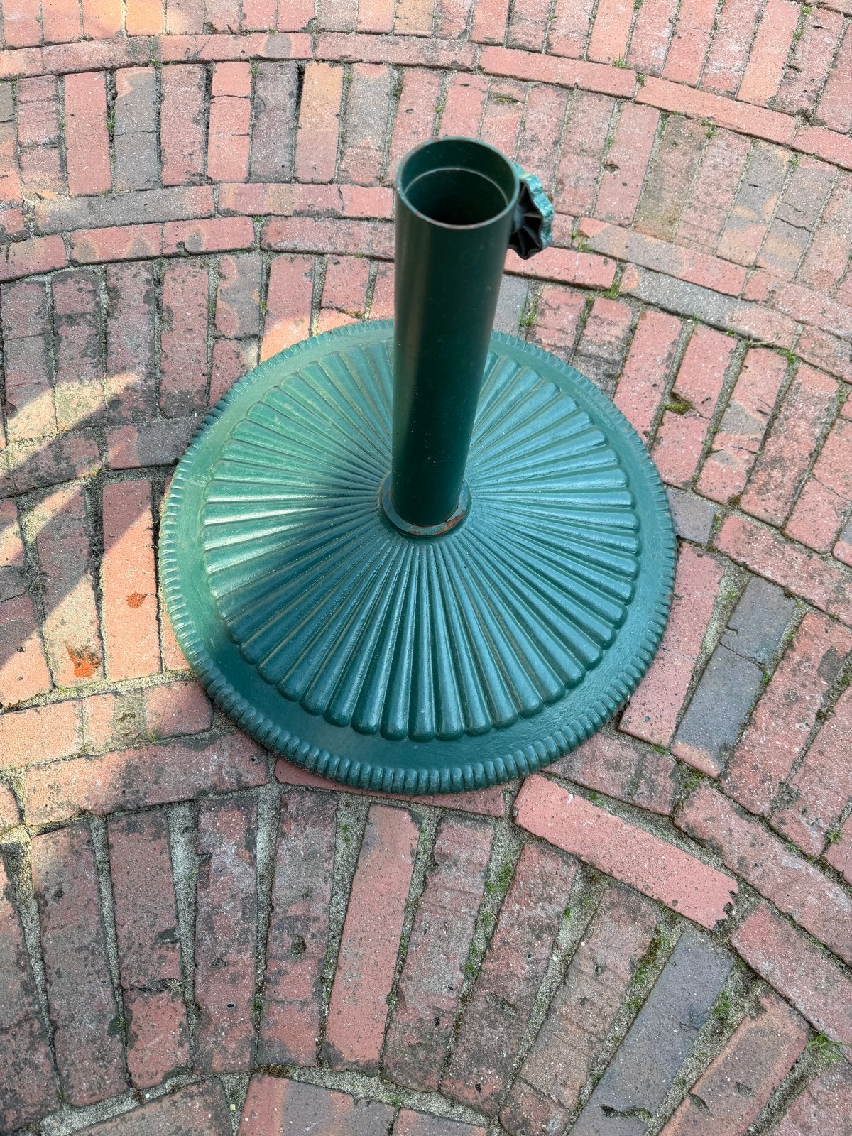Zware gietijzeren parasolvoet, Tuin en Terras, Ophalen, Gebruikt, Minder dan 1 meter, Parasolvoet