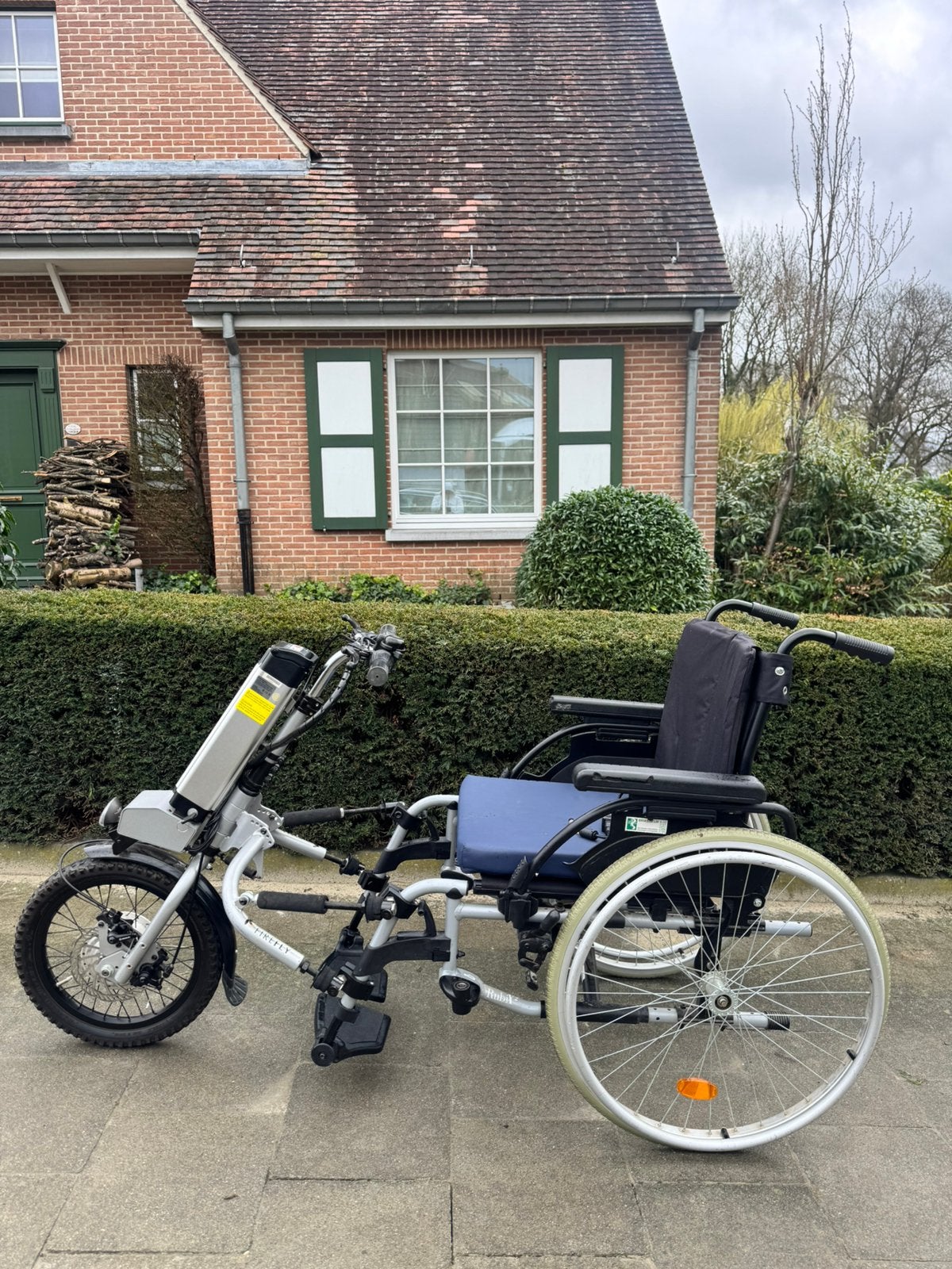 Elektrische aankoppelbike Firefly Rio 25km/u rolstoel 14kg !, Diversen, Verzenden, Inklapbaar, Zo goed als nieuw, Elektrische rolstoel