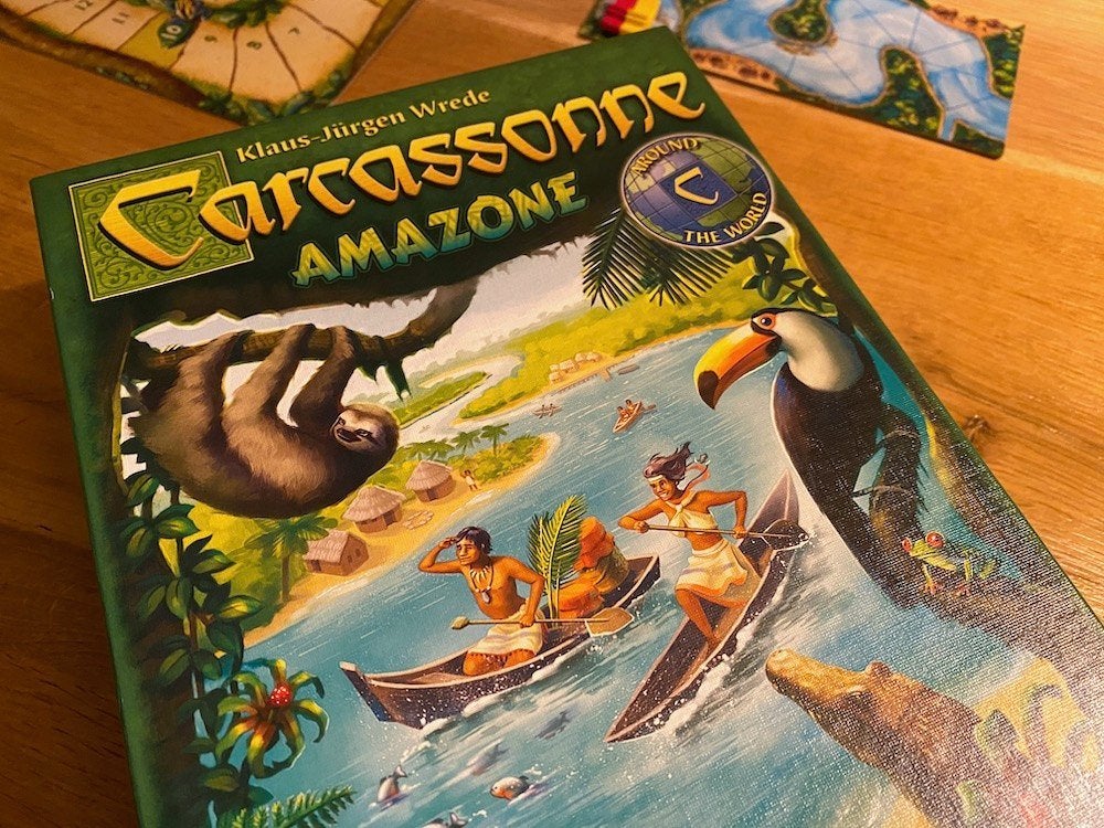 Carcassonne amazone , nieuwstaat en vele andere versies, Ophalen of Verzenden, Zo goed als nieuw, 999 Games bv