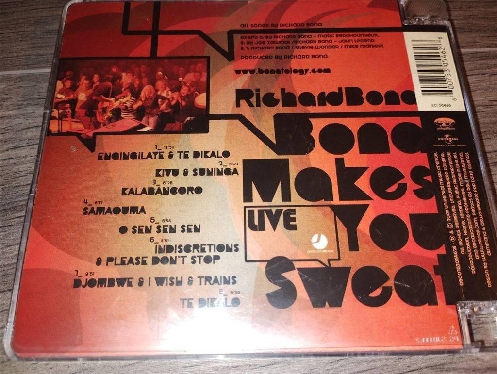 Richard Bona - Bona Makes You Sweat - Live, Ophalen of Verzenden, 1980 tot heden, Zo goed als nieuw, Jazz