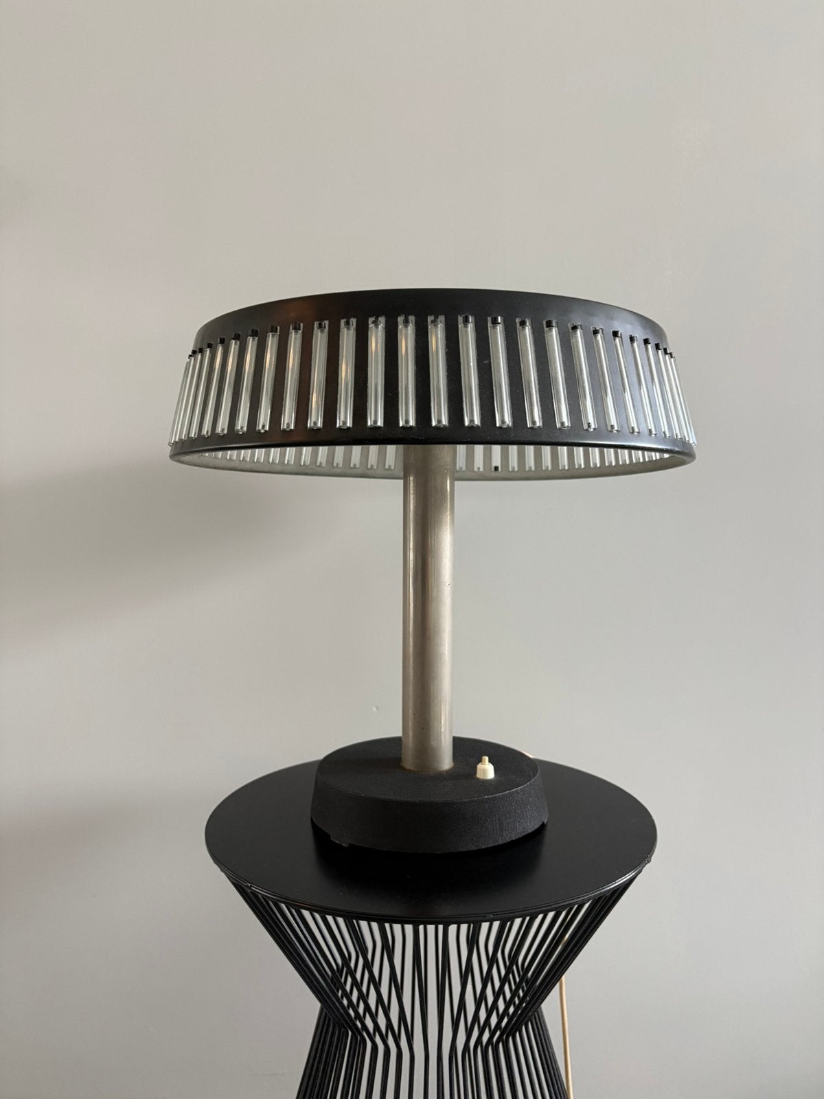 Mid-century lamp, Ophalen, Gebruikt, Vintage, 38 cm