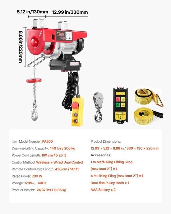 Elektrische Katrol – Elektrische Takel – Plafondlift, Corvance B.V., Verzenden, Nieuw, Corvancebol@gmail.com