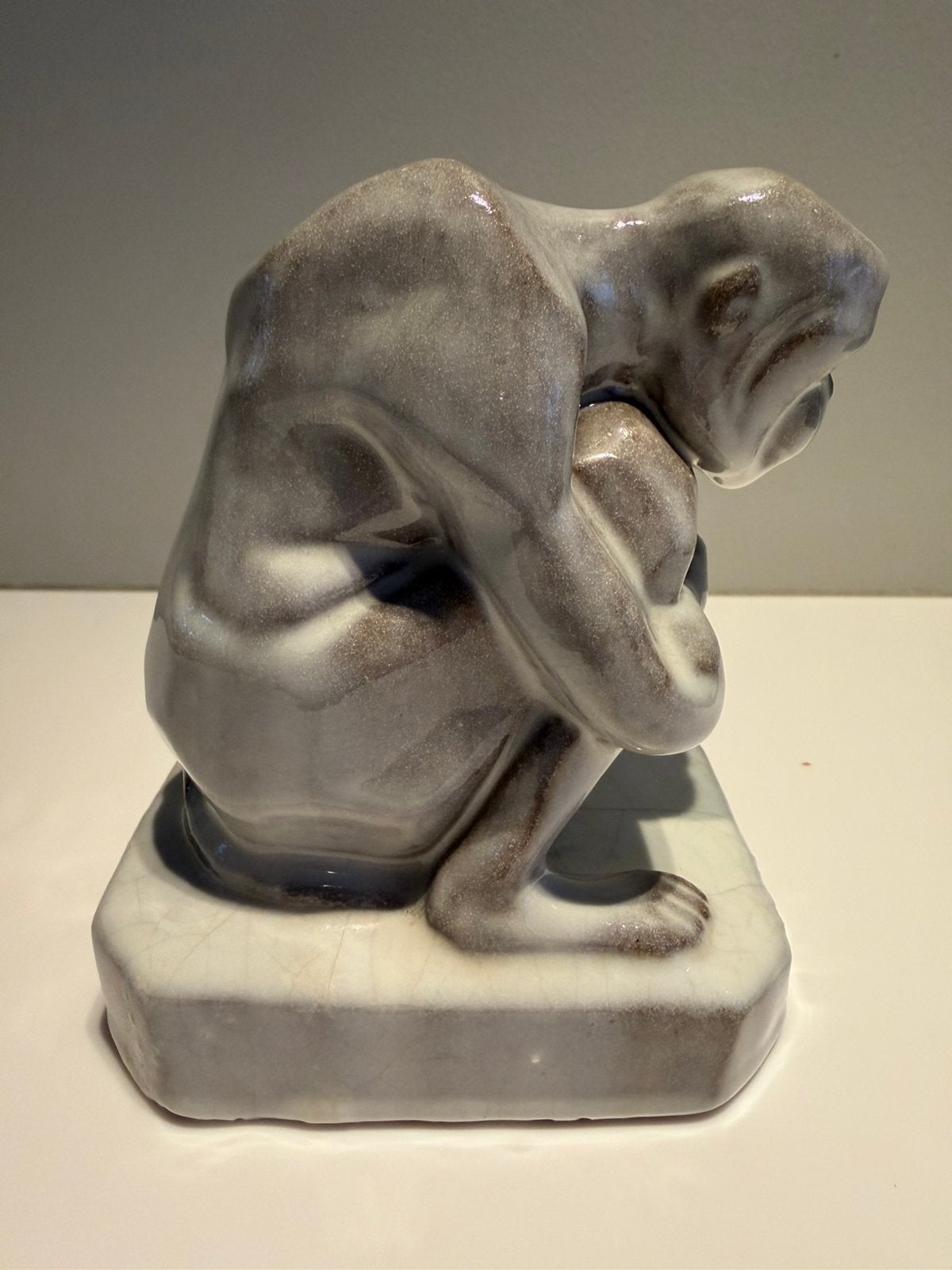Aardewerk sculptuur aap Willem Brouwer, Antiek en Kunst, Ophalen