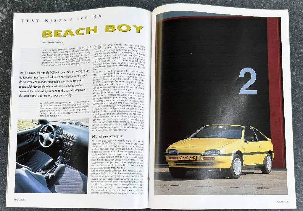 Nissan 100 NX ( B13 ) test in Autoselect 1991, Ophalen of Verzenden, Gelezen, Nissan