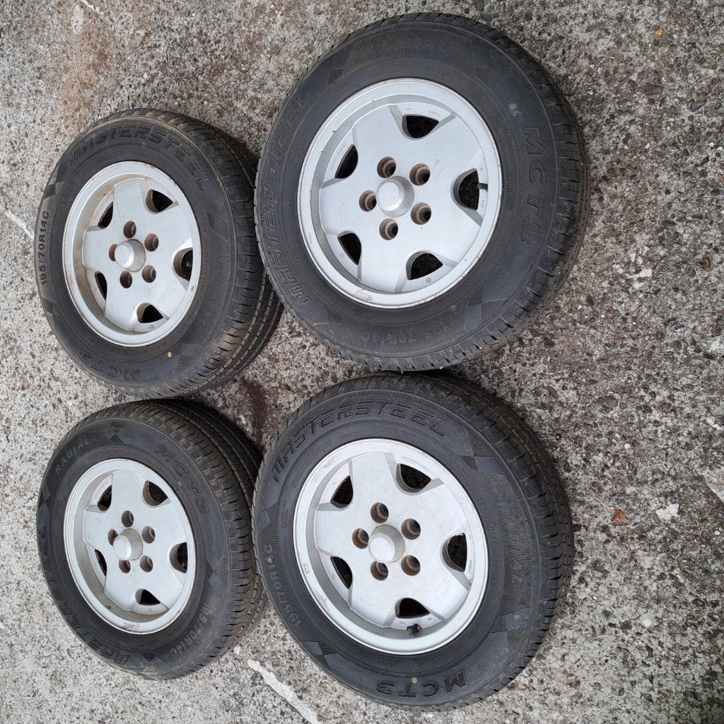 Retro aluminium velgen VW, jaren 70, 14 inch, Gebruikt, Banden en Velgen, All Season