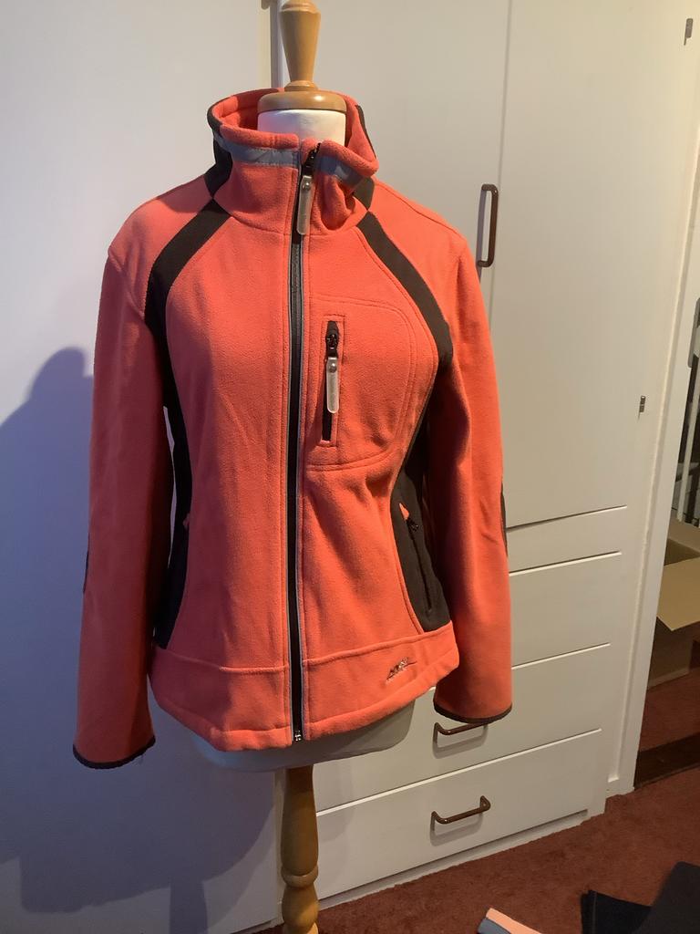 Human Nature HN97 Fleece Jas Oranje/Zwart Maat S, Ophalen of Verzenden, Zo goed als nieuw, Maat 38/40 (M), Oranje