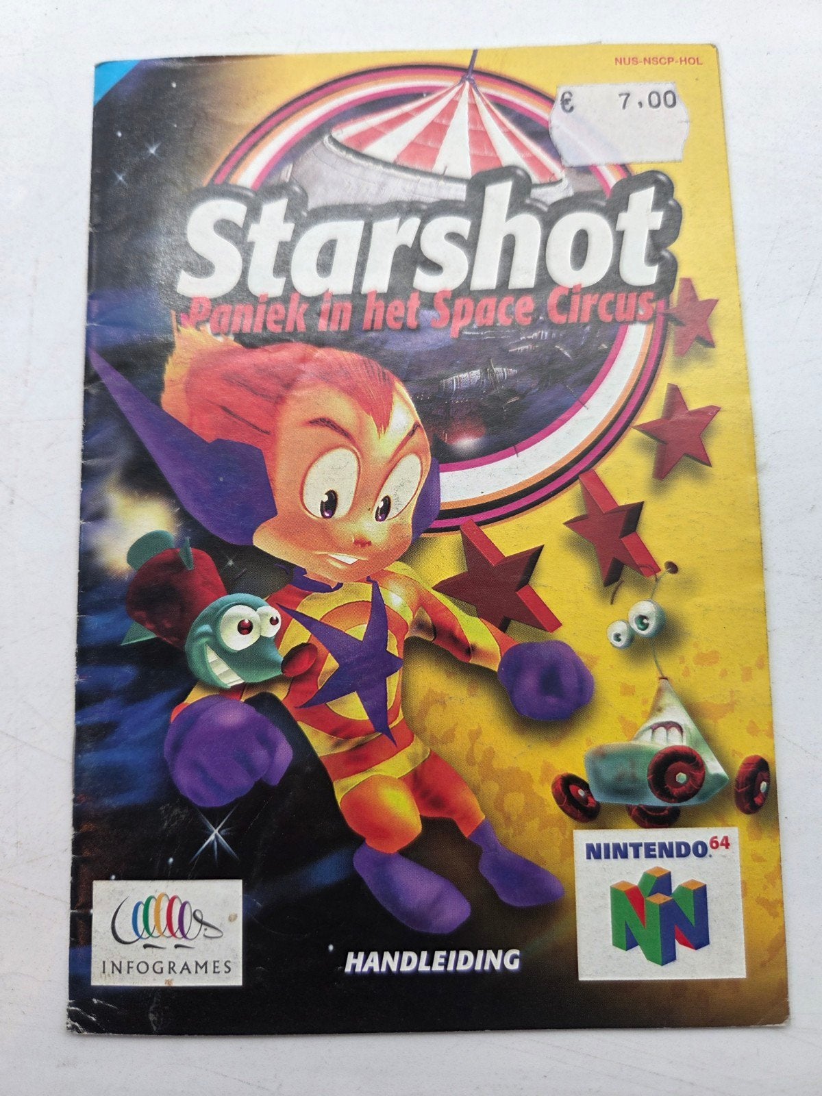 Starshot: Paniek in het Space Circus Handleiding N64, Spelcomputers en Games, Gebruikt, Ophalen of Verzenden, Infogrames, Marktplaats@Gameshopzwolle.nl