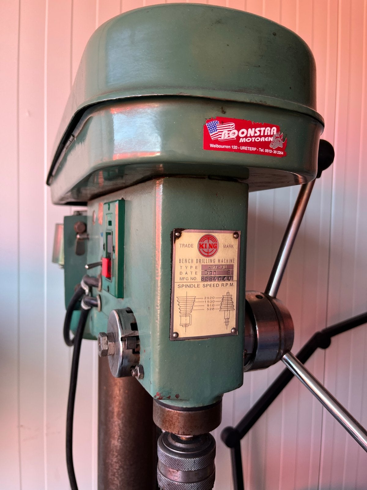 2x Kolomboormachine - King en Ferm - Werkplaatsuitrusting, Doe-het-zelf en Verbouw, Gereedschap | Boormachines, Ophalen, Gebruikt