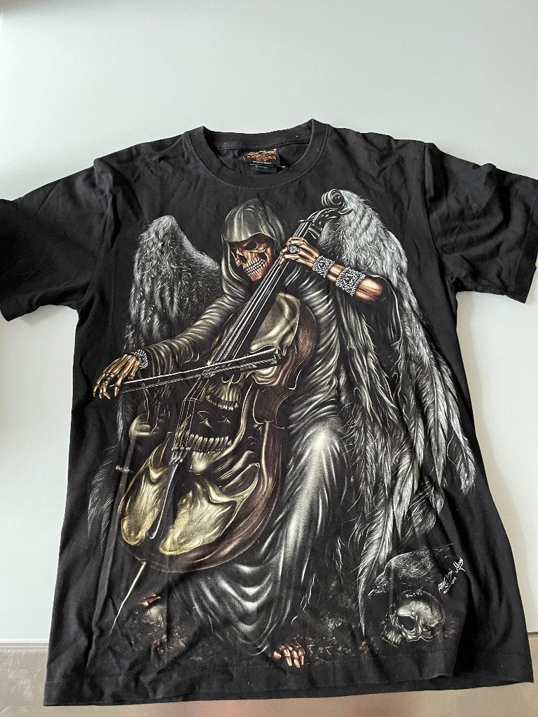 Gothic punk alternatief t-shirt maat m, Ophalen, Zo goed als nieuw, Maat 48/50 (M), Zwart