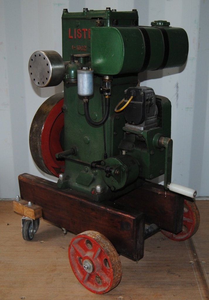 Lister 1-1062 type D motor, Ophalen, Gebruikt, Benzinemotor, Minder dan 1400 rpm