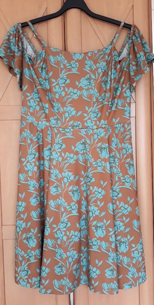 Off shoulder zomerjurkje met smock - Mt 46 - Nieuw, Overige kleuren, Maat 46/48 (XL) of groter, Nieuw, Ophalen of Verzenden
