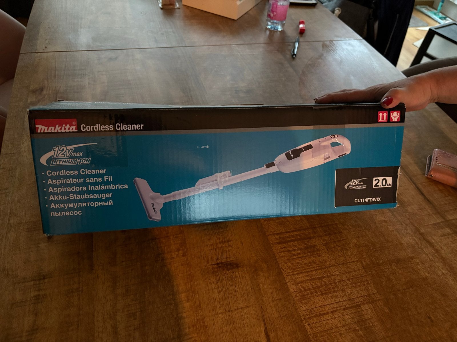 Makita CL114FDWIX 12Vmax Draadloze Stofzuiger, Ophalen, Reservoir, Steelstofzuiger, Makita