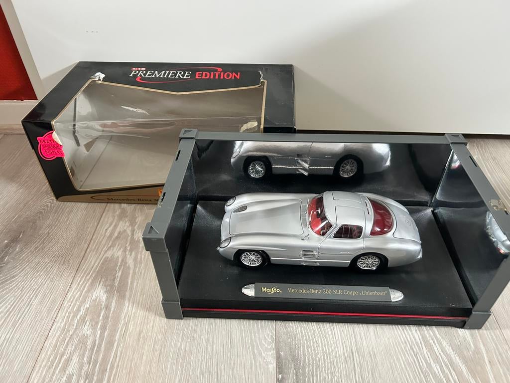 1:18 Maisto Mercedes-Benz 300 SLR Coupe Uhlenhaut In doos, Ophalen of Verzenden, Zo goed als nieuw, Auto, Maisto