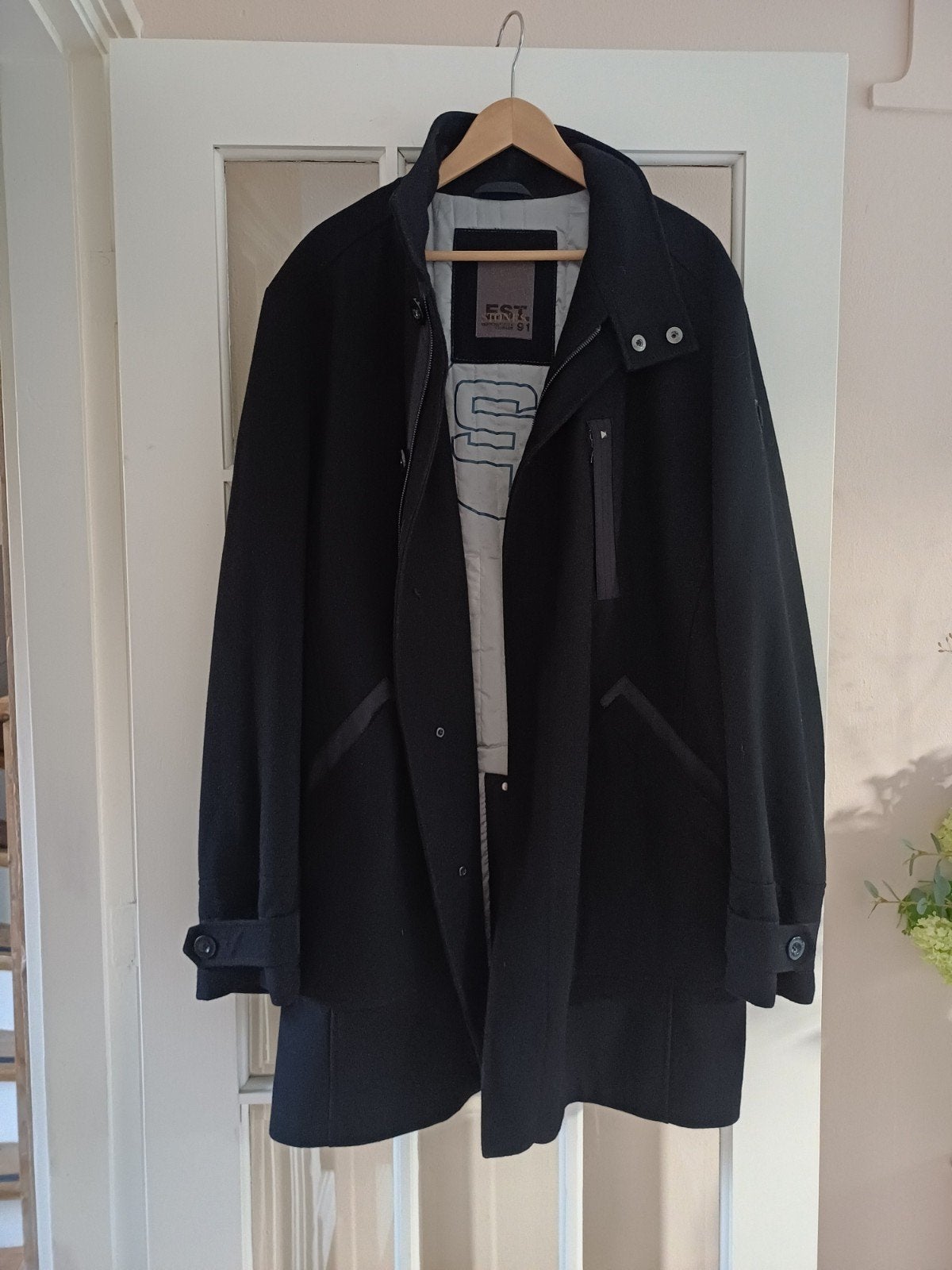 Mooie driekwart wollen heren jas - diep zwart - XXL, Stones, Zwart, Overige maten, Ophalen of Verzenden