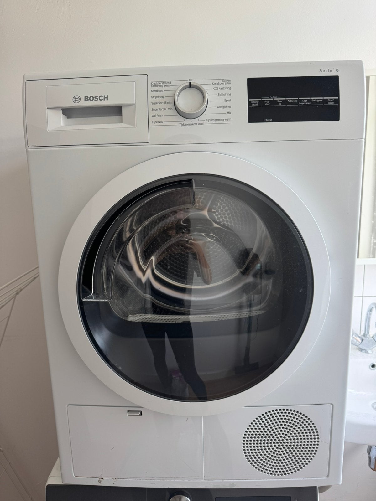 Droger Bosch 6 serie, Witgoed en Apparatuur, Wasdrogers, Ophalen, 6 tot 8 kg, Gebruikt, 85 tot 90 cm