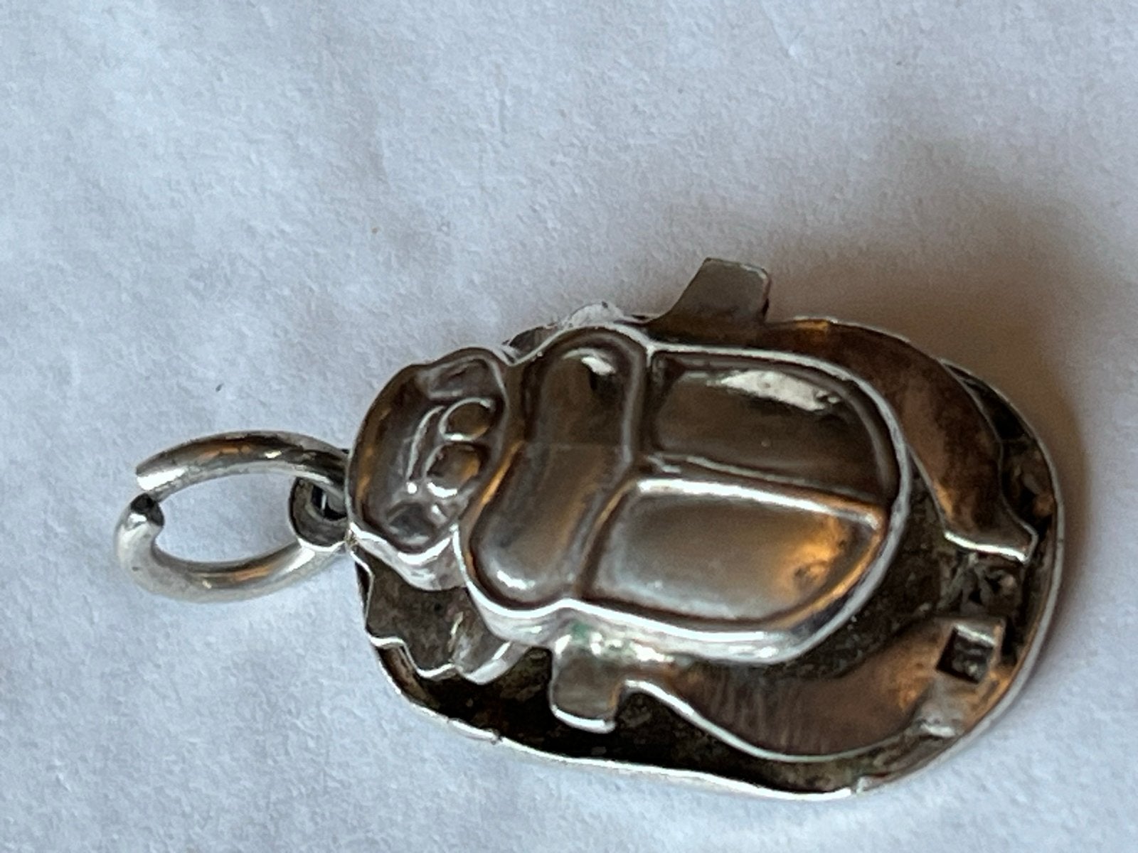 Zilveren hanger Scarabee: Gelukskever, Verzenden, Zo goed als nieuw, Zilver, Dier
