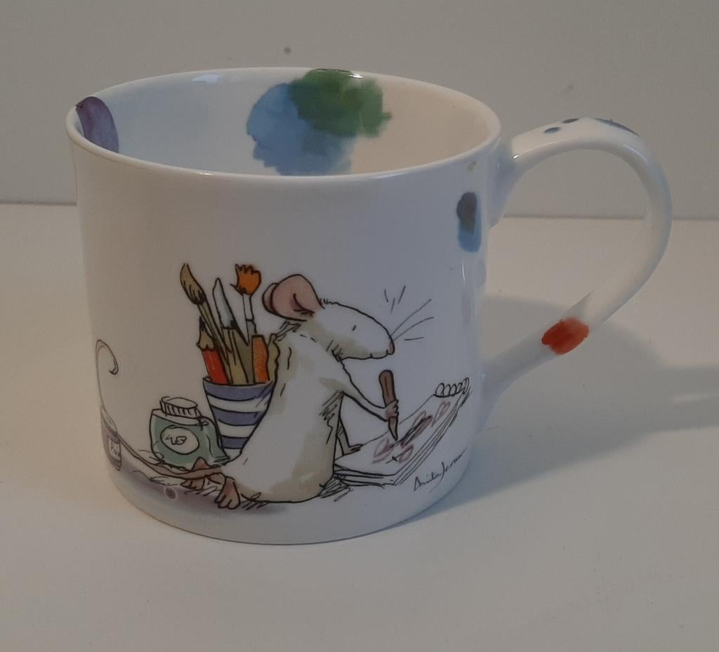 Two bad mice. Art club. Anita Jérôme. Hand decorated England, Ophalen of Verzenden, Porselein