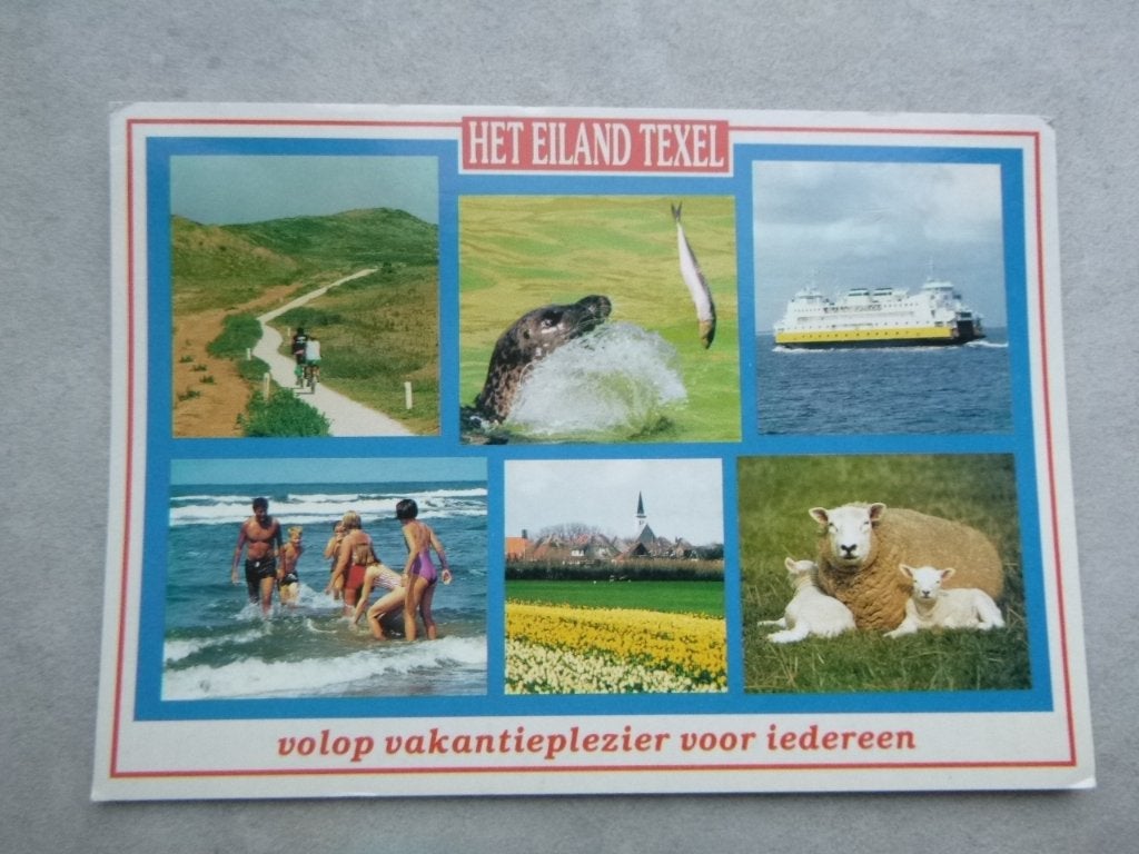 Texel, volop vakantie plezier voor iedereen, Verzenden, 1980 tot heden, Gelopen, Waddeneilanden