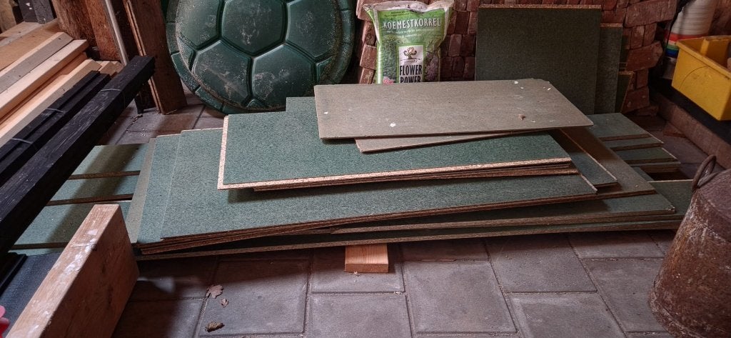 Gratis groene watervast spaanplaat, Ophalen, Minder dan 25 mm, Overige typen, Nieuw