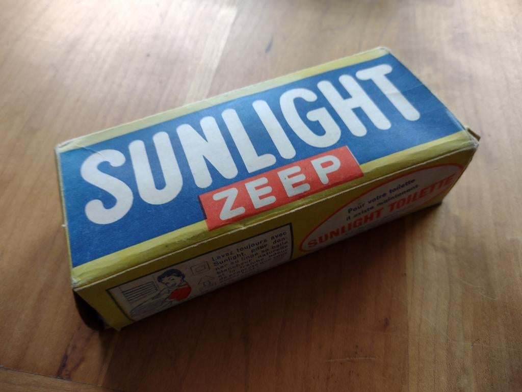 Vintage Sunlight Zeep Verpakking - Authentiek Verzamelobject, Ophalen of Verzenden, Gebruikt