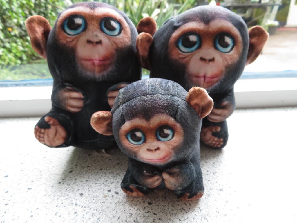 Aap Eddie de Chimpansee Beverly Hills Teddy Bear monkey, Wasbaar, Zwart, Ophalen of Verzenden, Zo goed als nieuw