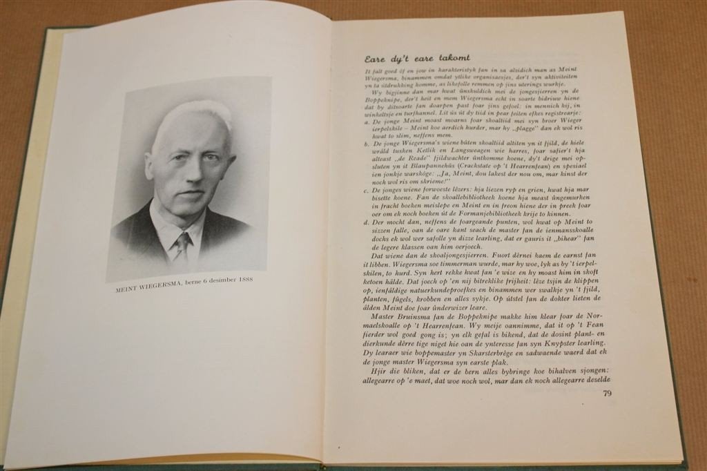 Meint Wiegersma 70 Jaar — It Beaken, Fryske Akademy 1959, Ophalen of Verzenden, Gelezen