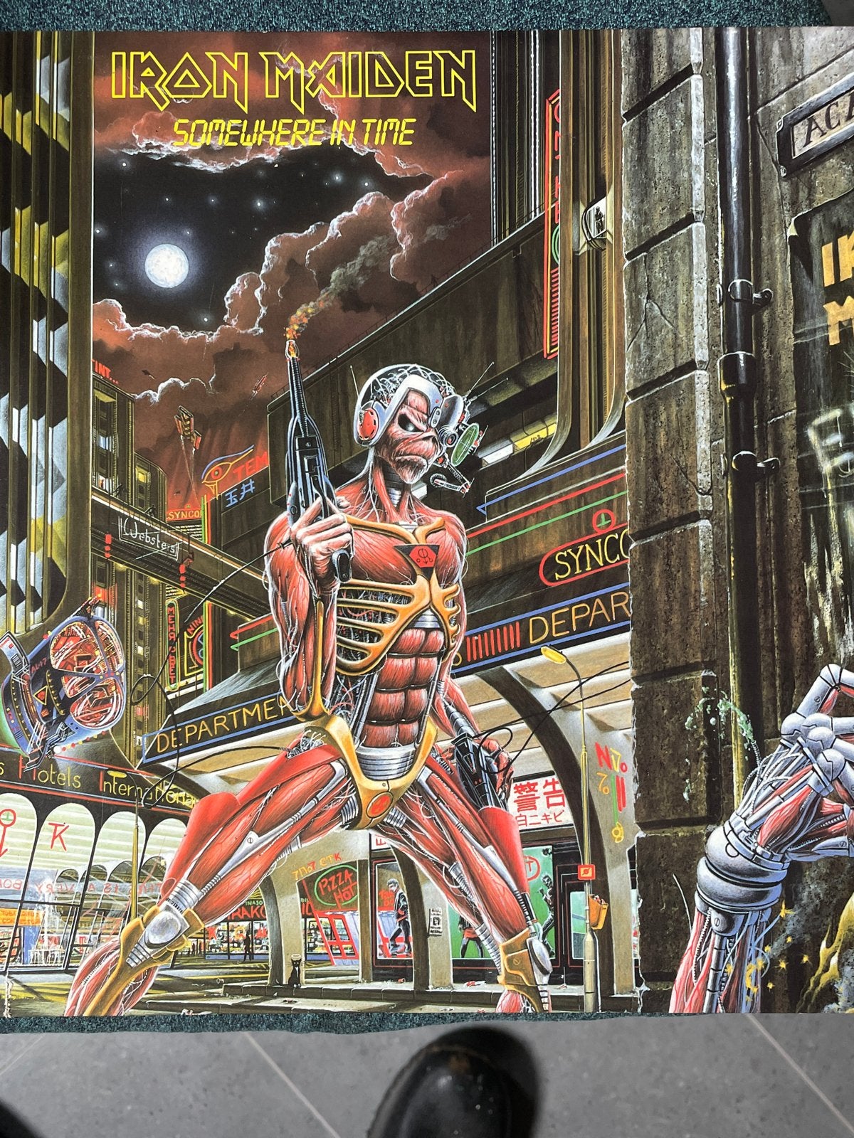 Iron Maiden - Somewhere in Time LP (1986), Ophalen of Verzenden, Gebruikt