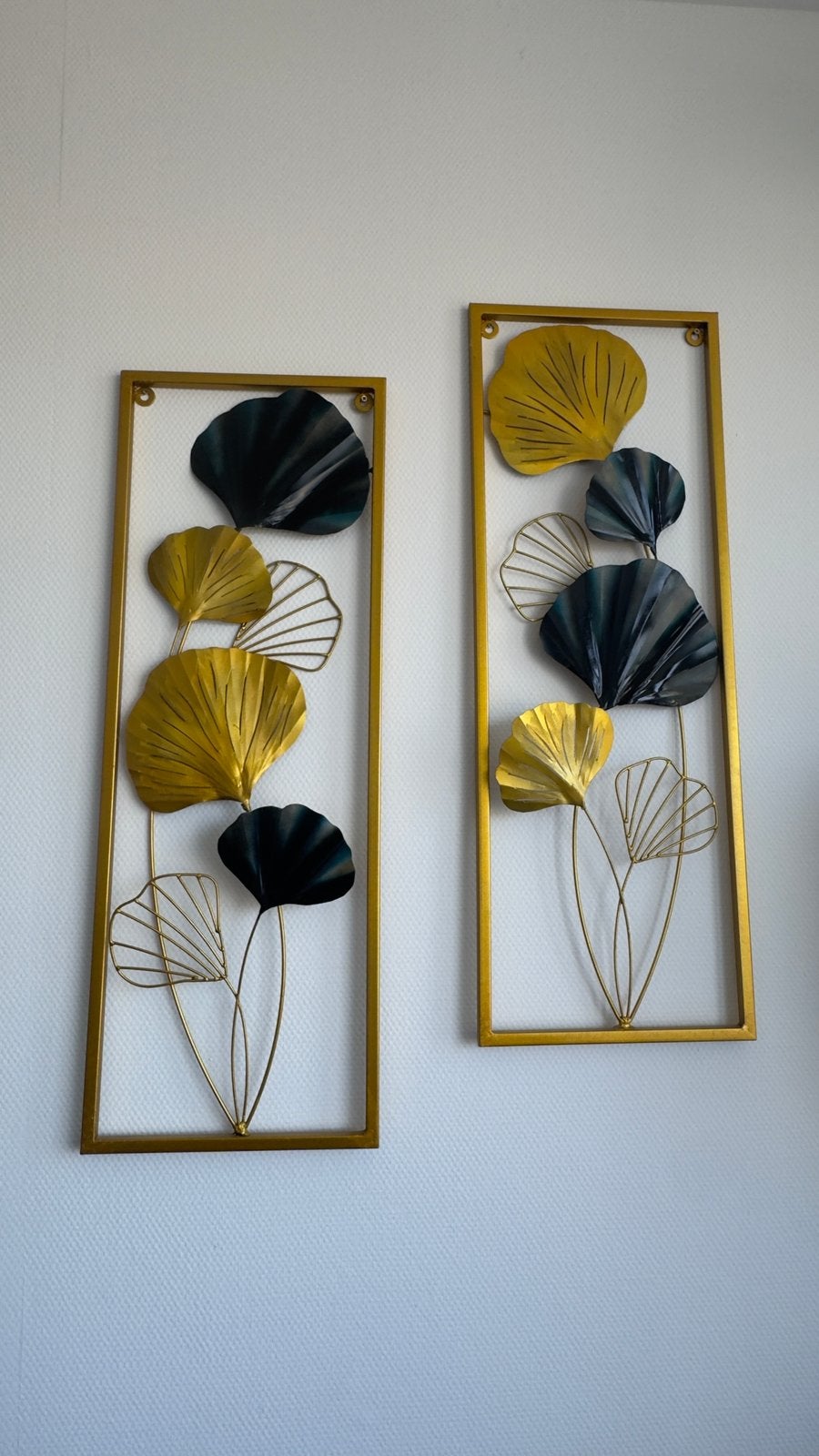 Wanddecoratie ginkgo blad gold, Ophalen, Zo goed als nieuw