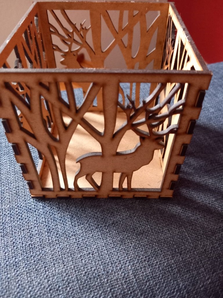 Leuk theelichthoudertje met hert, Huis en Inrichting, Ophalen of Verzenden, Zo goed als nieuw, Waxinelichthouder
