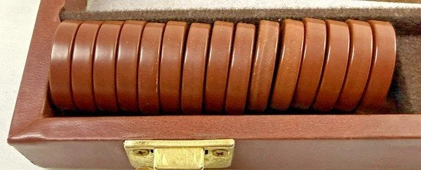 Backgammon Bordspel Reiskoffer Bruin Kunstleer Compleet spel, Coolsingel 104, 3011 AG Rotterdam, Netherlands, Verzenden, Een of twee spelers