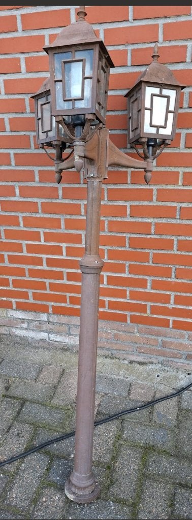 TUINVERLICHTINGSPAAL en WINDWIJZER, Ophalen, Gebruikt, Staande lamp, Aluminium