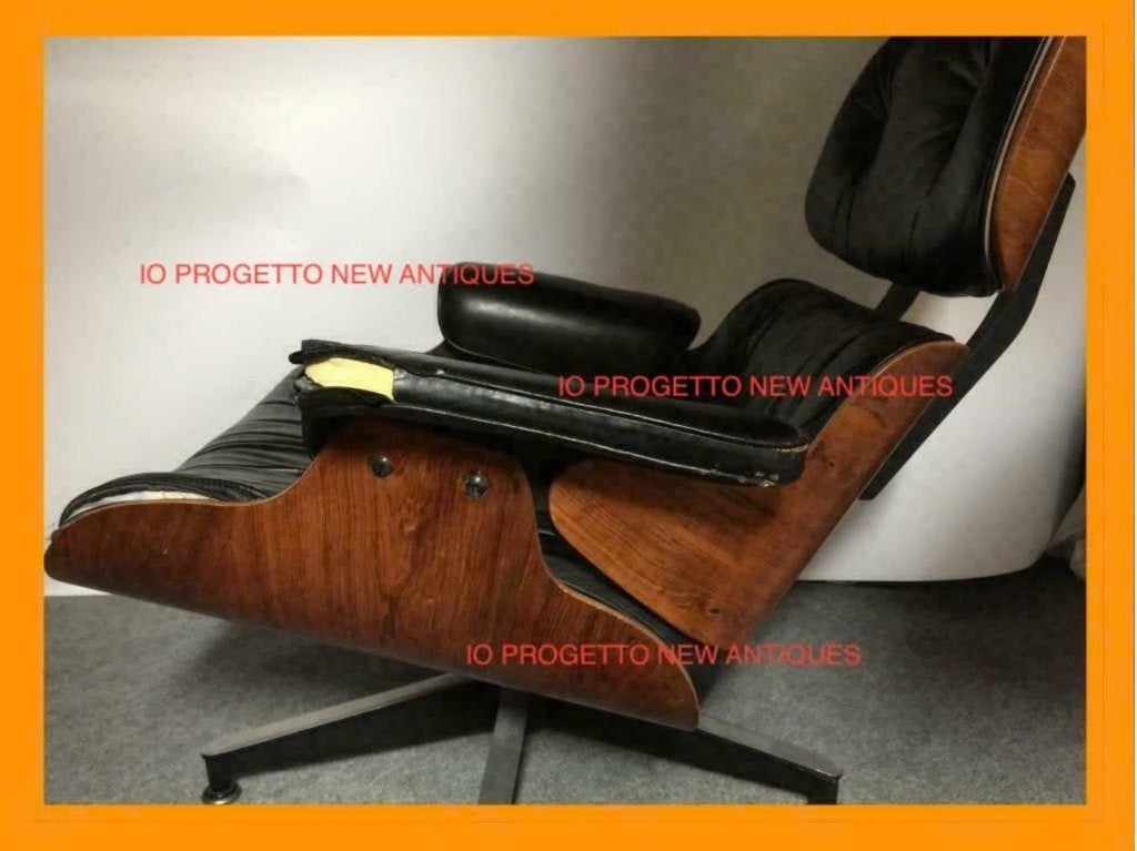 HERMAN MILLER EAMES LOUNGE CHAIR RIO PALISSAN 1971 - VINTAGE, Hout, Gebruikt, MID CENTURY MODERN, Verzenden