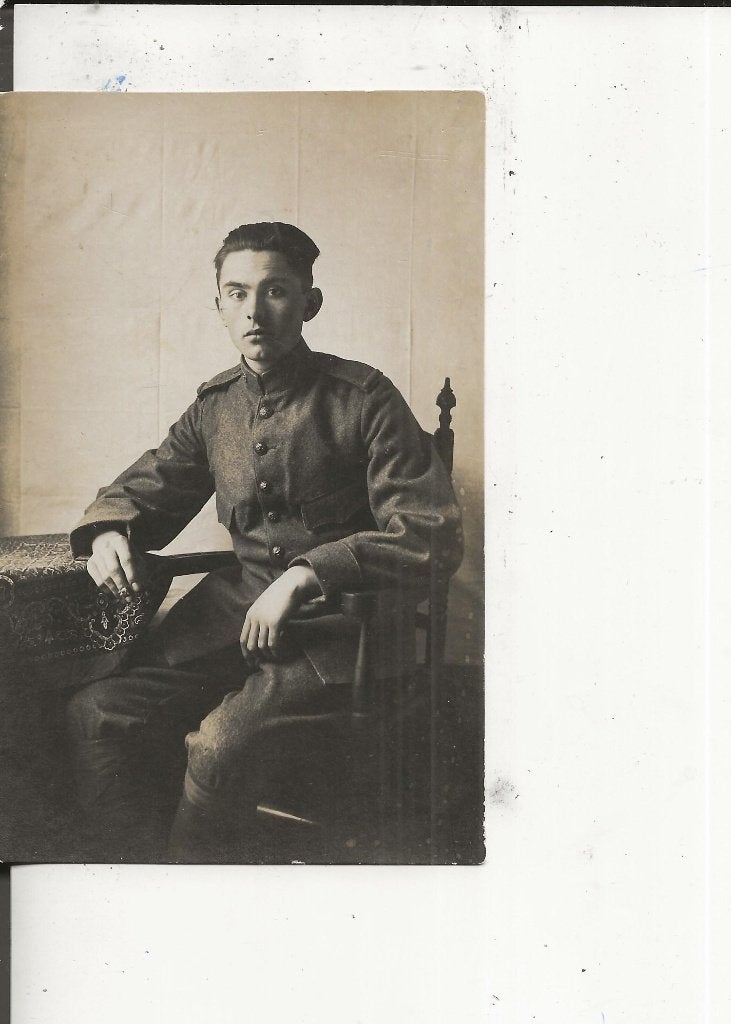 Monster Gerard Kempman jonge militair Fotokaart, Ophalen of Verzenden, Voor 1920, Ongelopen, Zuid-Holland
