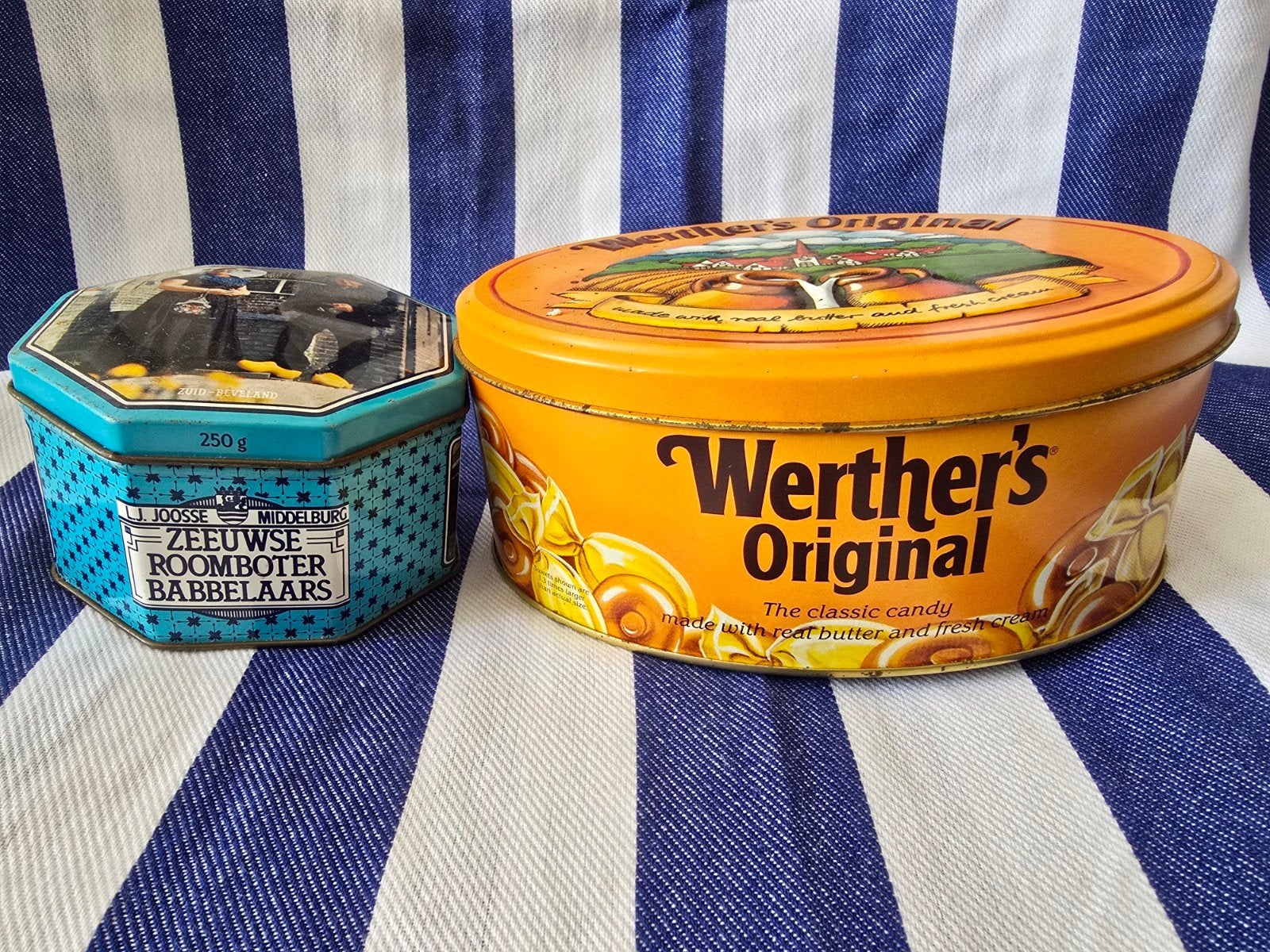 Blikjes Werther's Original en Zeeuwse Babbelaars blikken, Verzamelen, Ophalen of Verzenden, Gebruikt