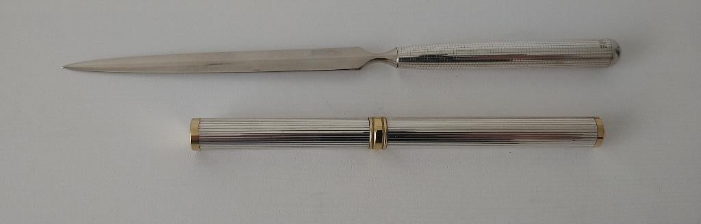 zilveren briefopener en pen, Antiek en Kunst, Ophalen of Verzenden, Zilver