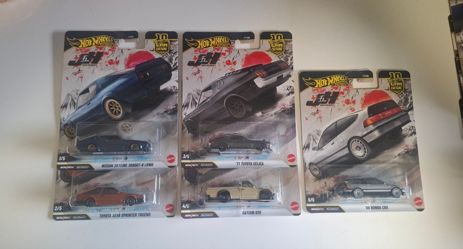 Hot Wheels Premium Car Culture Japan Historics 5 set, Ophalen of Verzenden, Nieuw, Auto