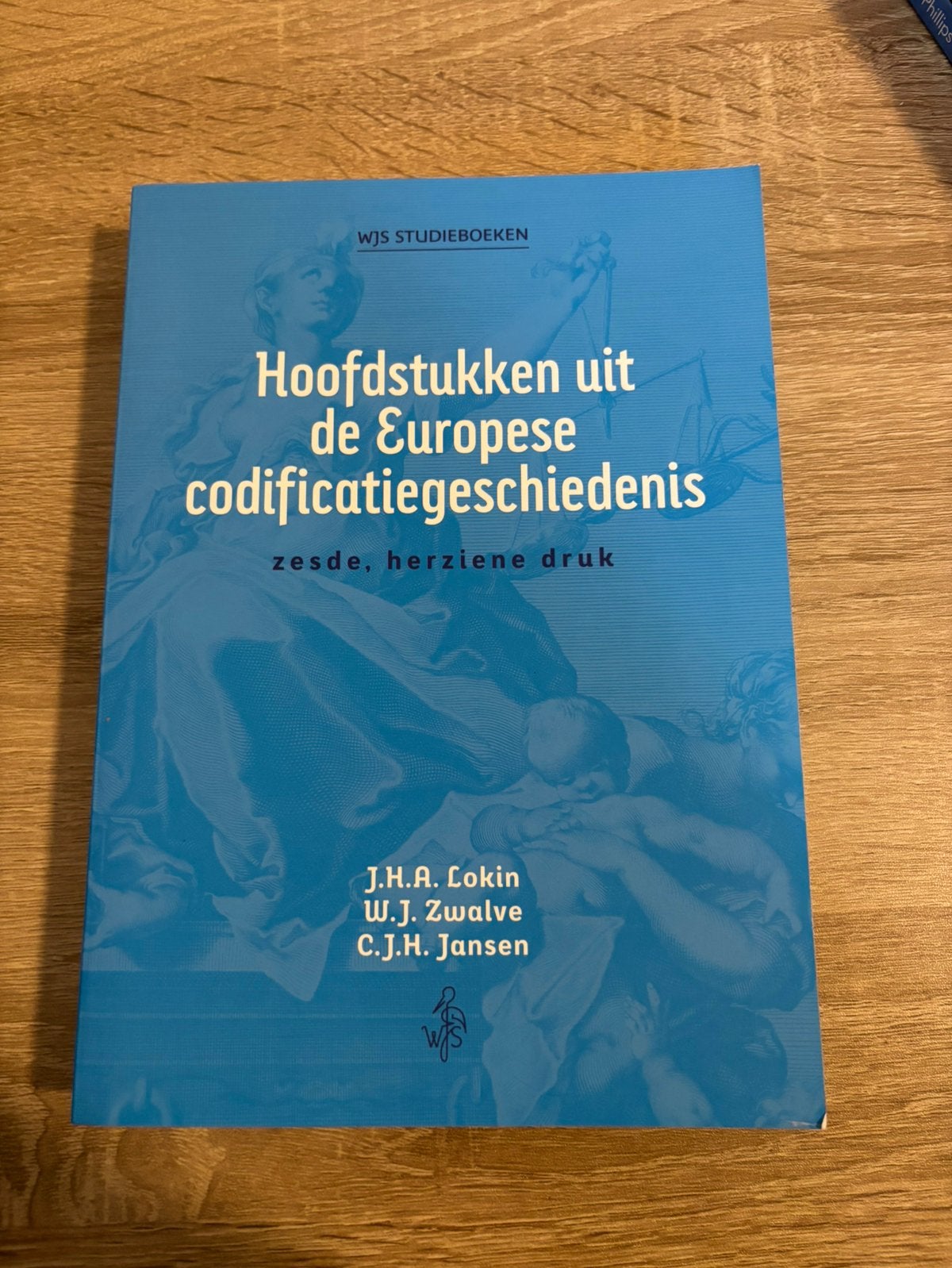 Hoofdstukken uit de Europese codificatiegeschiedenis, Verzenden, Zo goed als nieuw, Corjo Jansen; Willem Zwalve; Jan Lokin