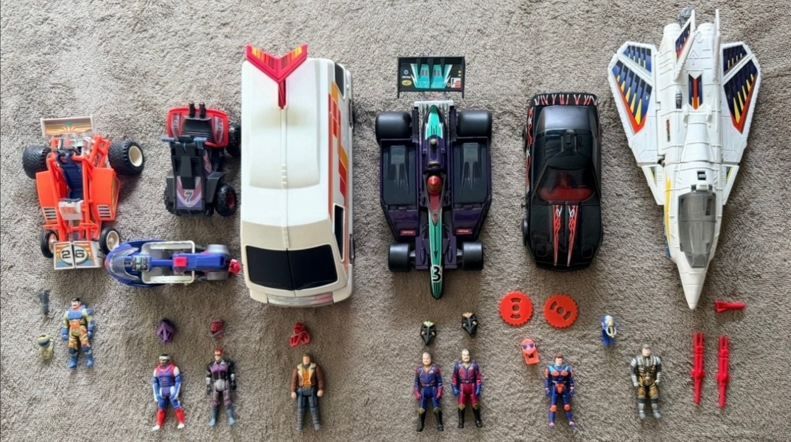 M.A.S.K. Kenner voertuigen compleet Hurricane, Slingshot ea., Verzamelen, Verzenden, Gebruikt