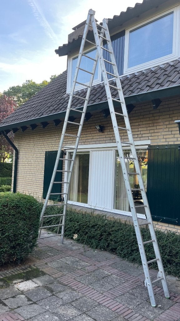 alu ladder, Gebruikt, Ophalen of Verzenden, Ladder, Opvouwbaar of Inschuifbaar