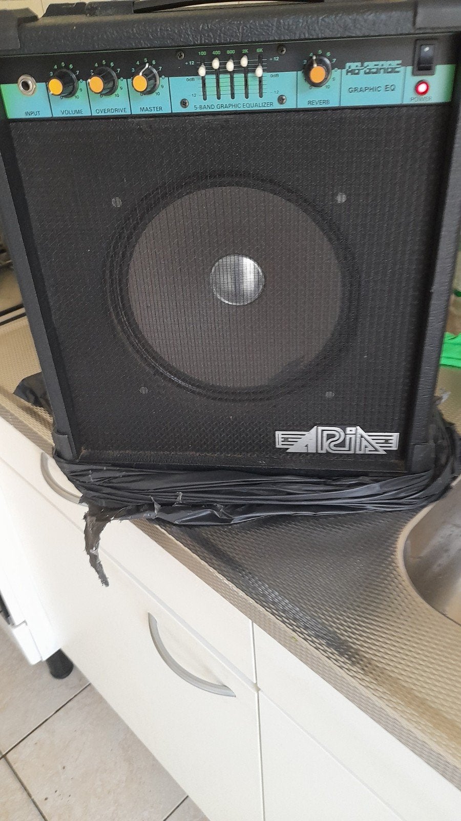 Aria AG-35RGE Gitaarversterker - 35 Watt, Ophalen of Verzenden, Gebruikt