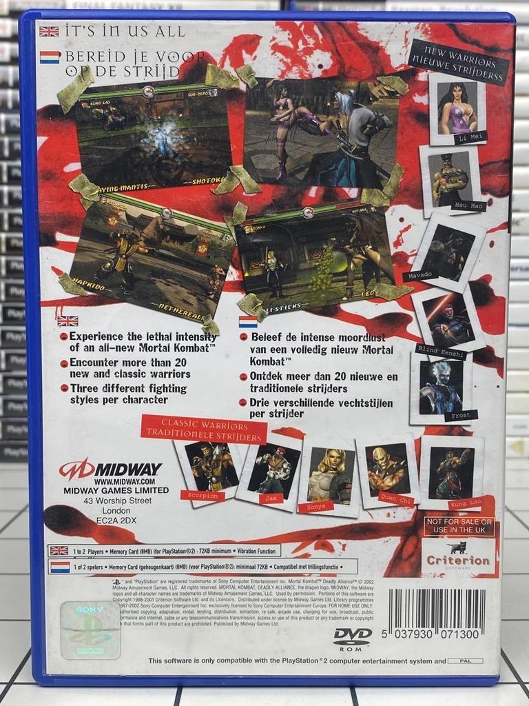 Mortal Kombat Deadly Alliance - PS2 PlayStation 2 - Midway, Info@midway.com, Vanaf 18 jaar, Vechten, Www.midway.com