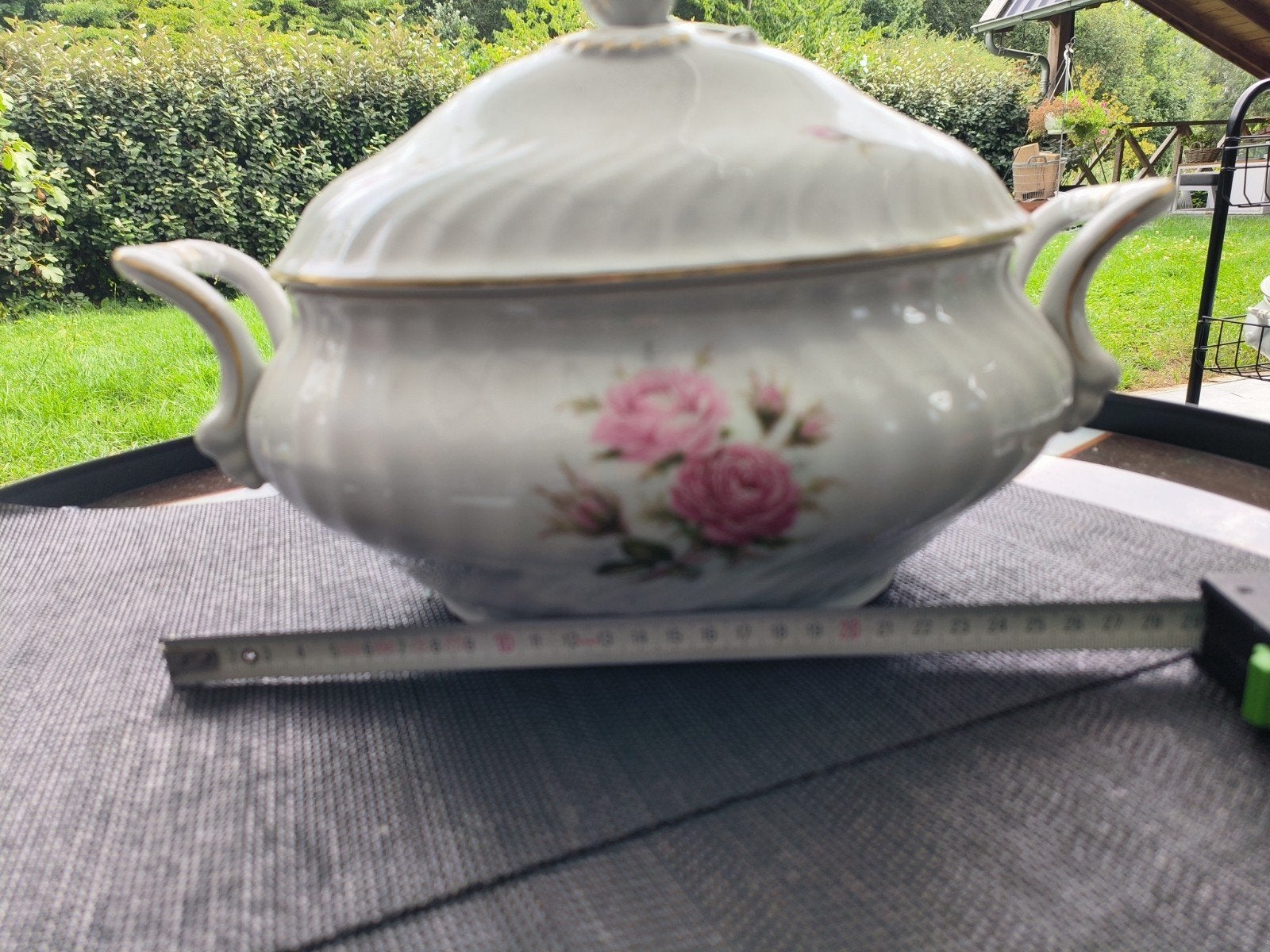 Kaiser grote porseleinen servies soepterrine met rozen deco, Ophalen of Verzenden