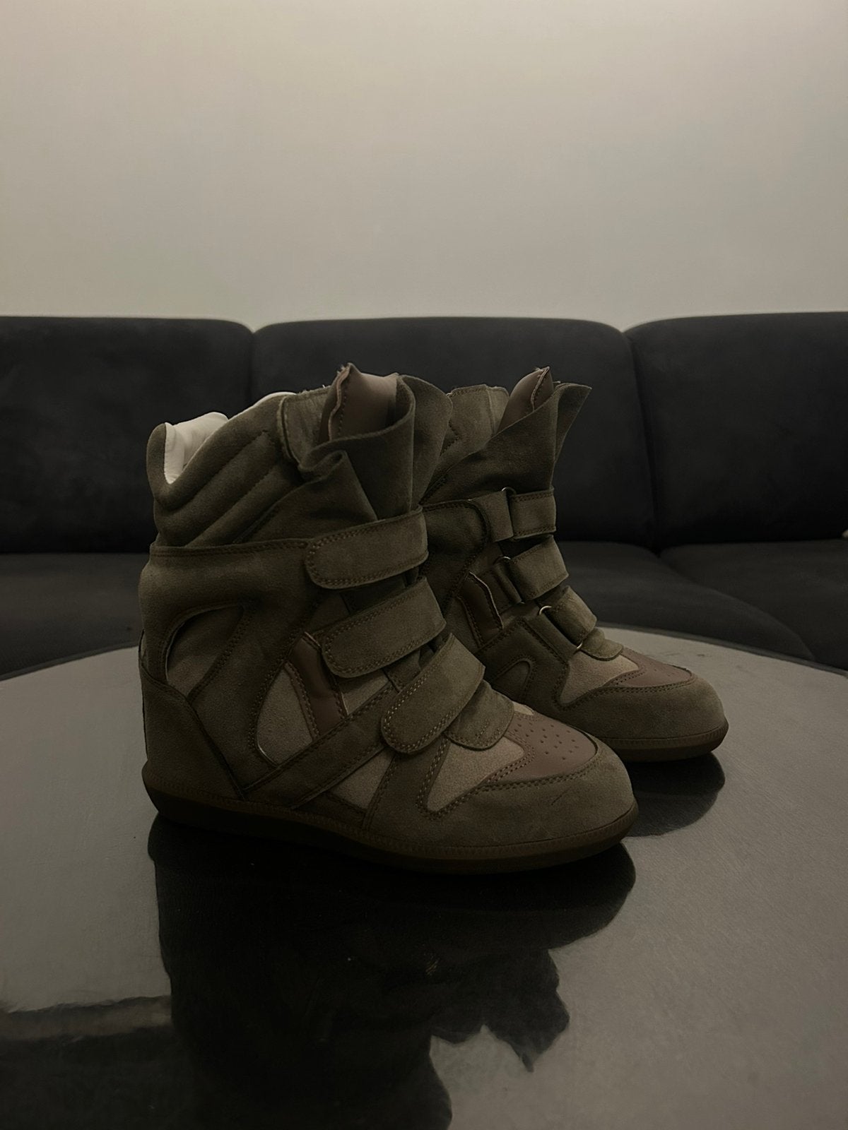 Sneaker met sleehak (merkloos), Kleding | Dames, Schoenen, Verzenden, Nieuw, Schoenen met hoge hakken, Groen