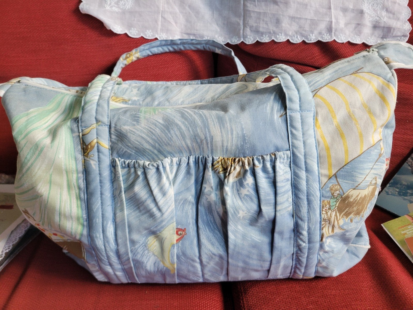 Biggie Best Babytas/Reistas/Weekendtas - Blauw met sprookjes, Ophalen of Verzenden, Nieuw